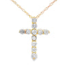 .19ct Diamond Cross Religious Pendant 14KT Yellow Gold