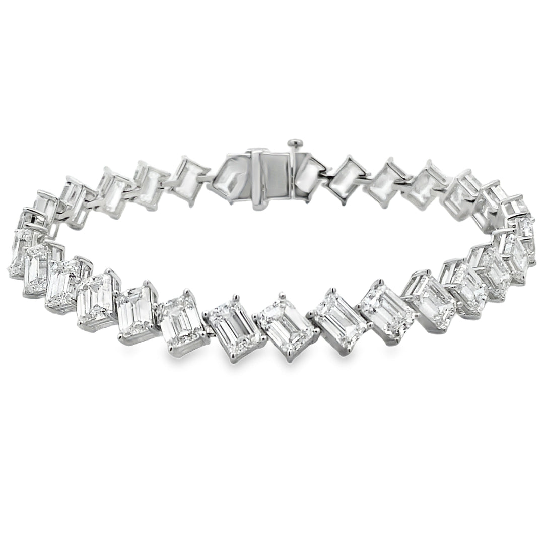 Lab Grown Diamond Tennis Bracelet 14KT White Gold