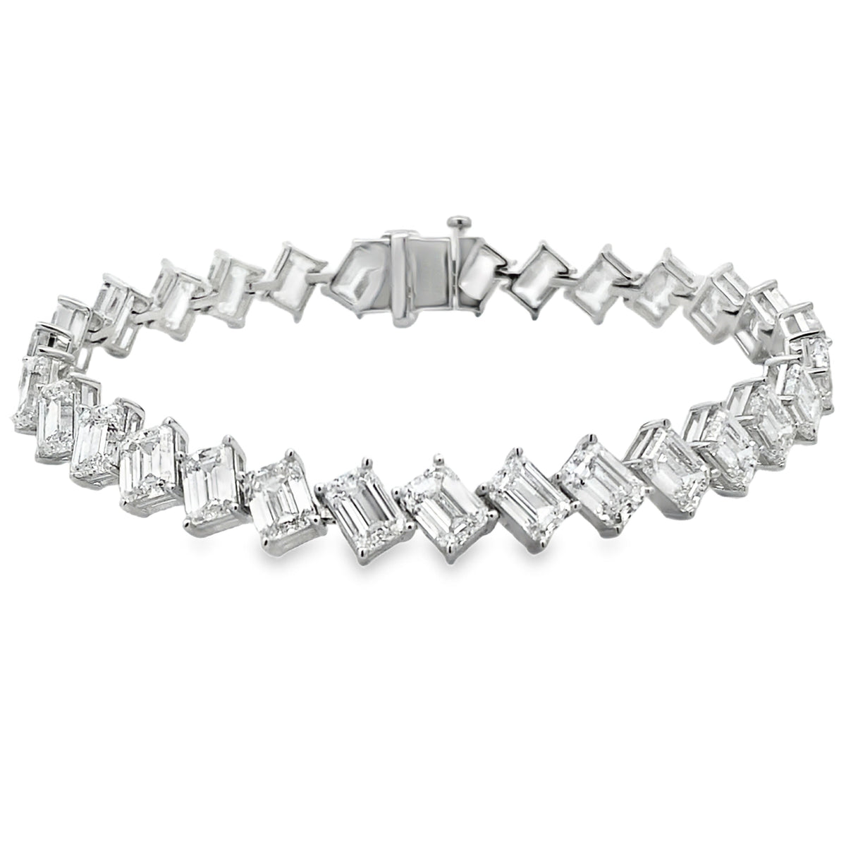 Lab Grown Diamond Tennis Bracelet 14KT White Gold