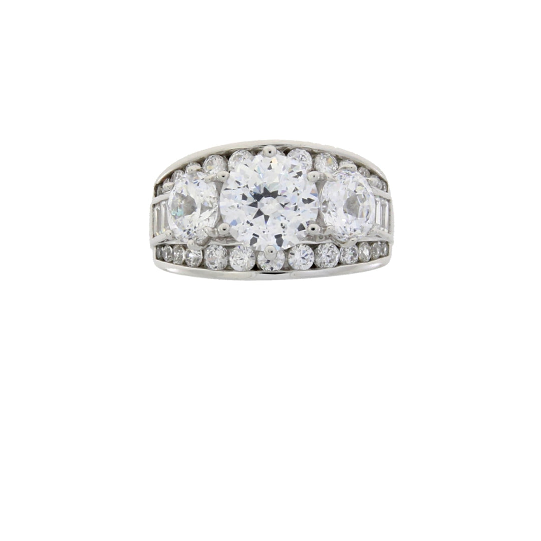 Natural Cubic Zirconium CZ SS Bridal Sterling Silver