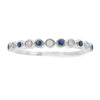 Sapphire Diamond stackable band set 14KT White Gold