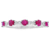.70ct Ruby Diamond Wedding Band Ring 10KT White Gold