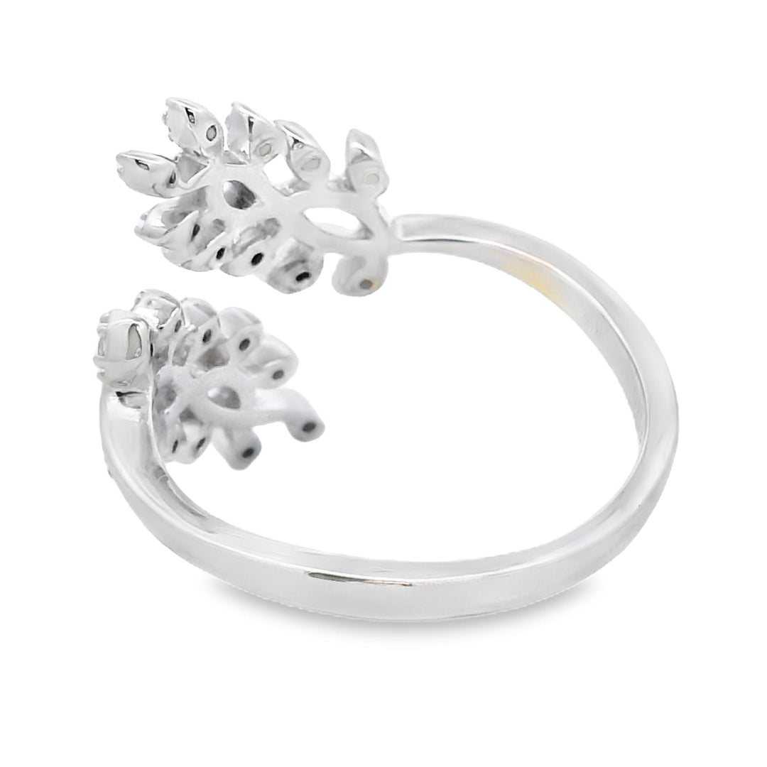 Natural .10ct Diamond Ring Sterling Silver
