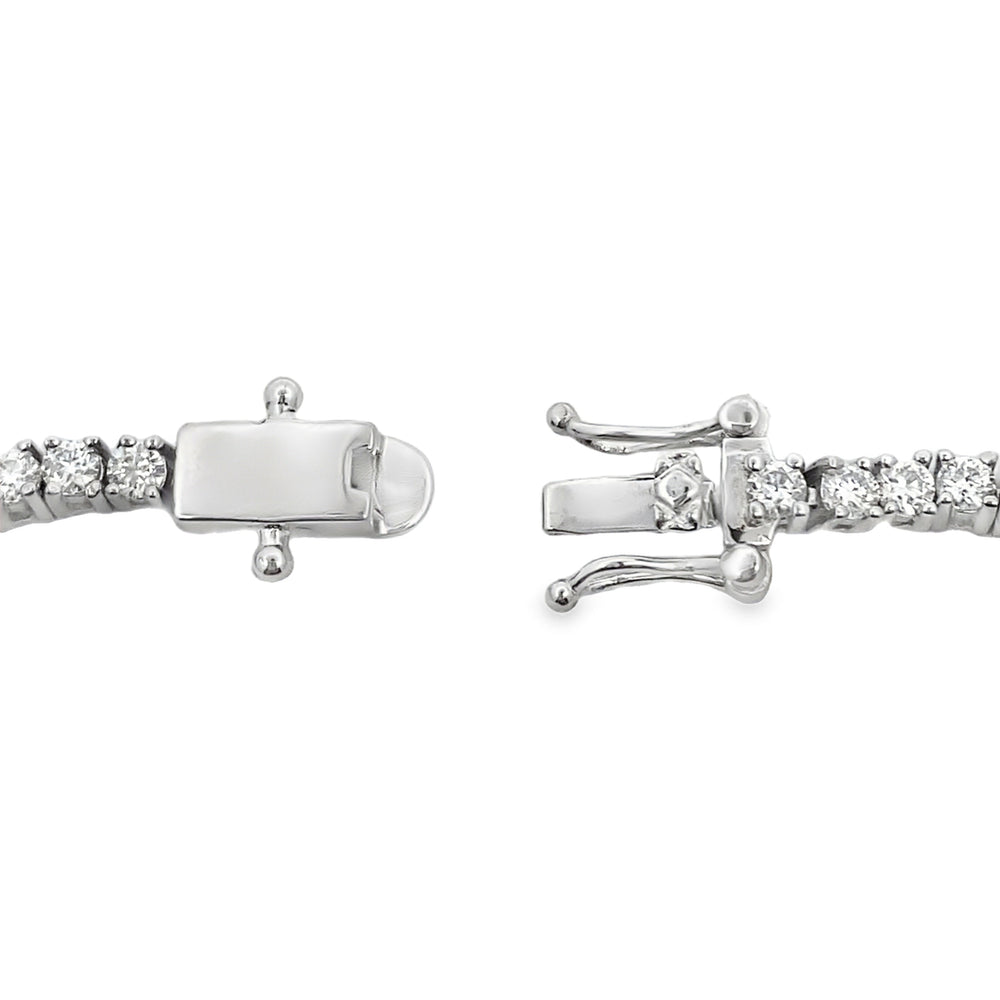 Pulsera de tenis de moissanita y malaquita de plata de ley