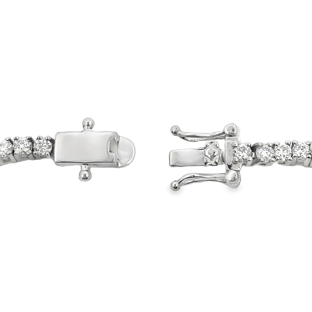 Pulsera de tenis de moissanita y malaquita de plata de ley