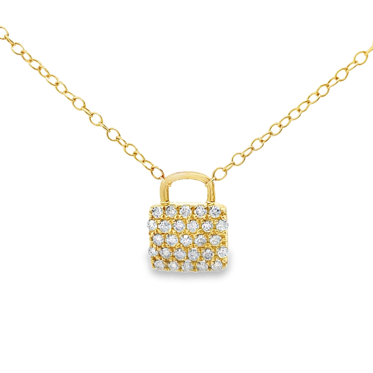 Colgantes de moda de oro amarillo de 10 KT con diamante natural de 0,20 qt