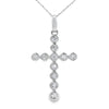 .50ct Diamond Cross Religious Pendant 14KT White Gold