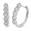 Genuine .50ct Diamond Hoop Earrings 14KT White Gold