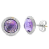 Natural 2.20ct Amethyst Earrings 14KT White Gold