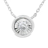 Natural .25ct Lab Grown Diamond Pendant Sterling Silver