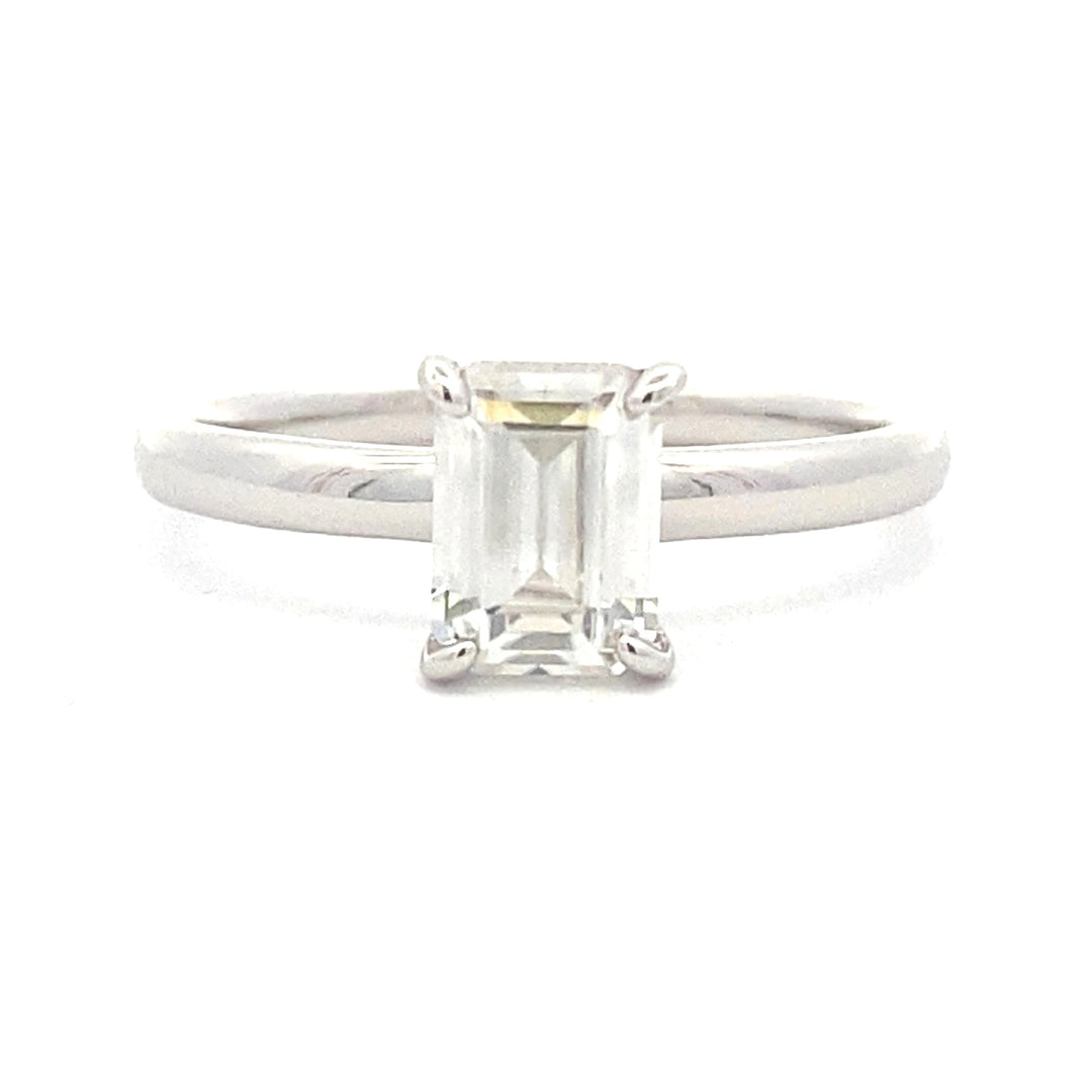 Natural .98ct Moissanite  Sterling Silver
