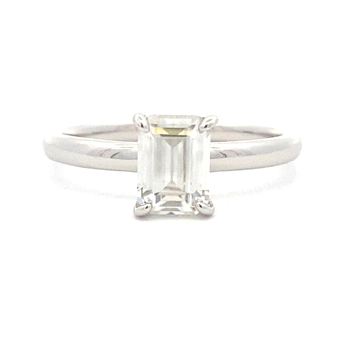 Moissanita natural de 0,98 ct Plata de ley
