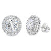Pendientes de tuerca de moissanita natural de 5,00 ct de plata de ley