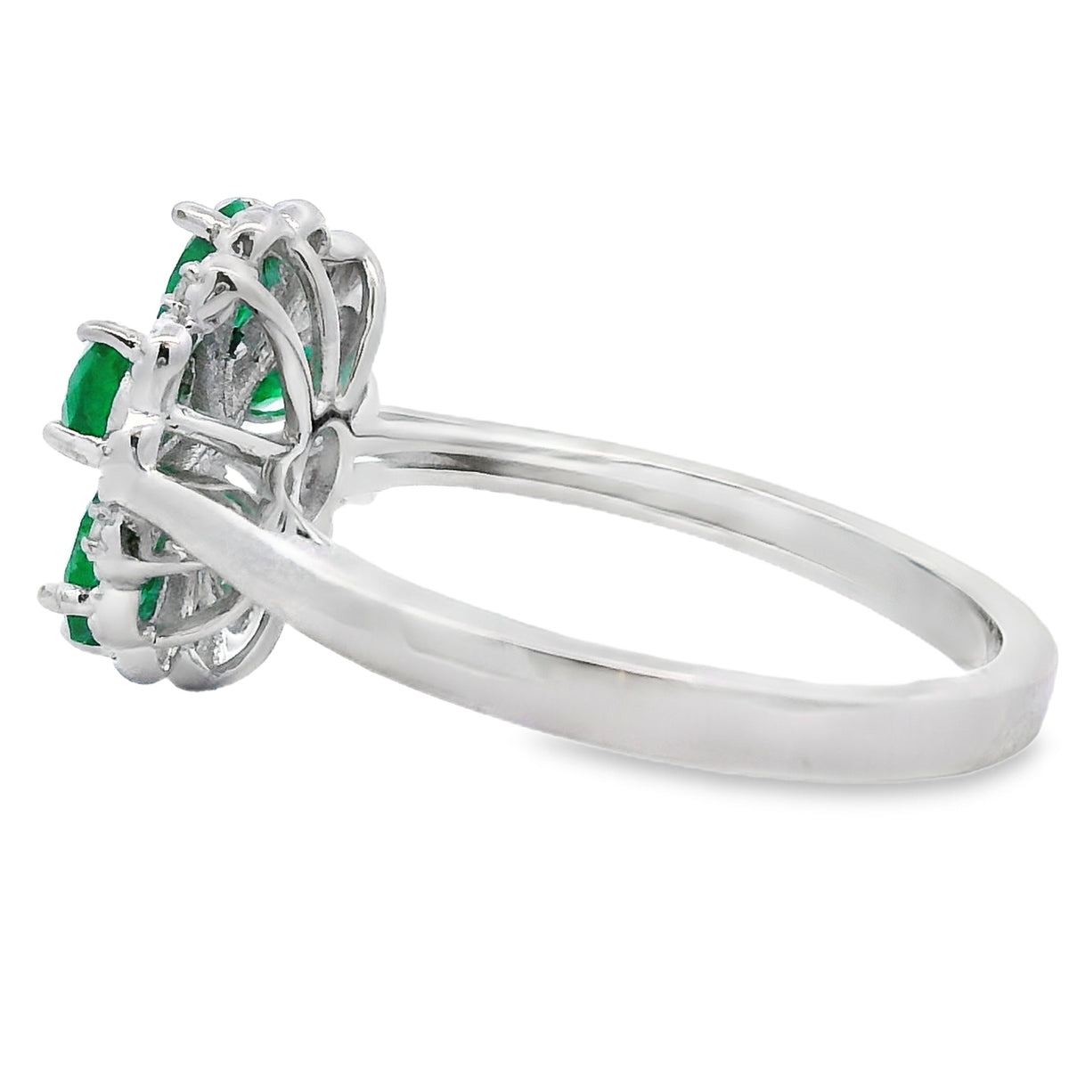 Genuine 1.03ct Emerald Zircon Ring Sterling Silver