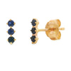 Genuine .20ct Sapphire Earrings 14KT Yellow Gold