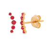Natural .24ct Ruby Earrings 14KT Yellow Gold