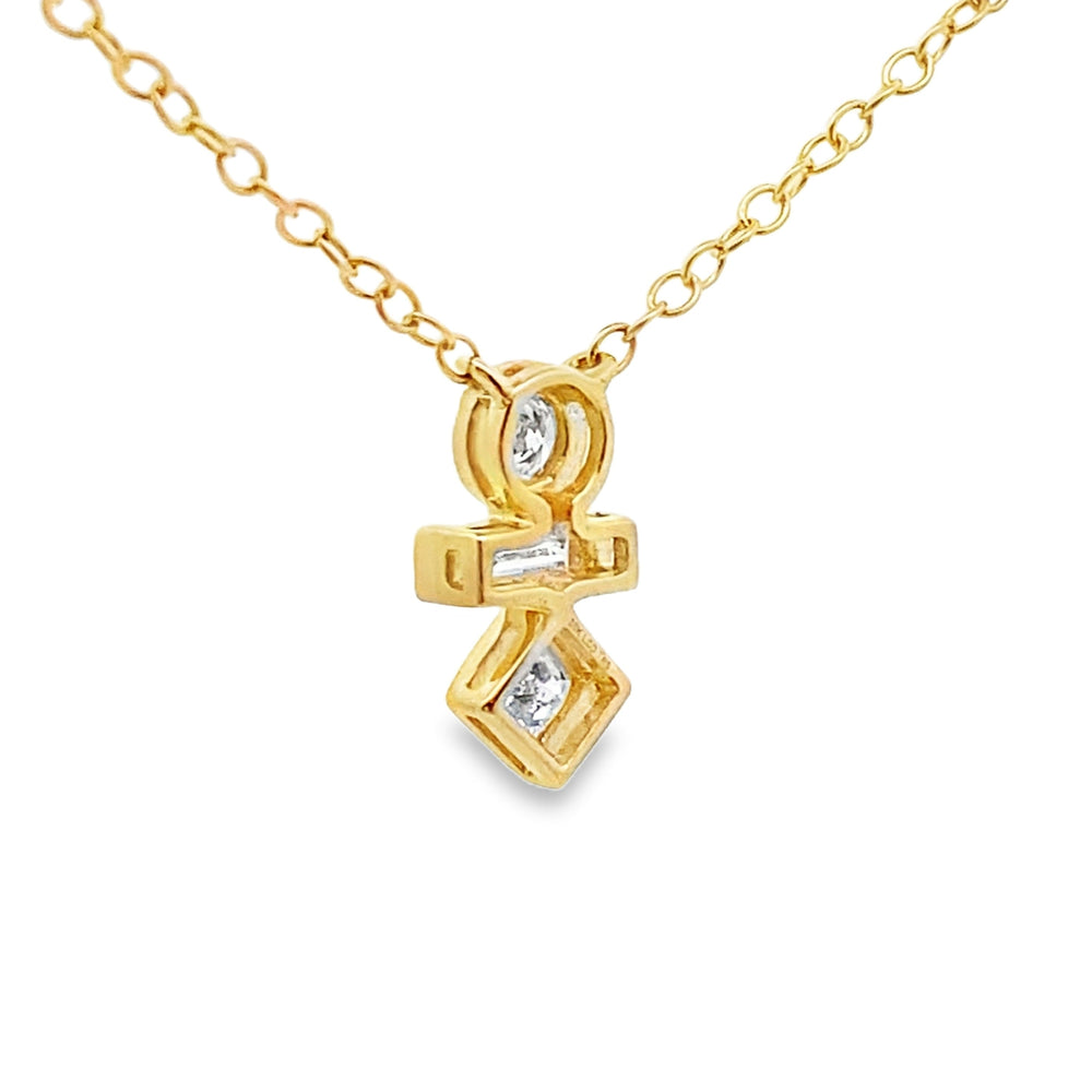 Colgantes de moda de diamantes cultivados en laboratorio, oro amarillo de 10 quilates