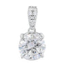 Genuine 2.00ct Moissanite Pendant Sterling Silver