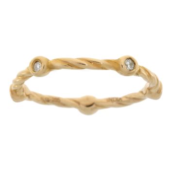 Banda apilable de .07ct de diamantes en plata de ley