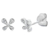 Natural .03ct Diamond Earrings 10KT White Gold