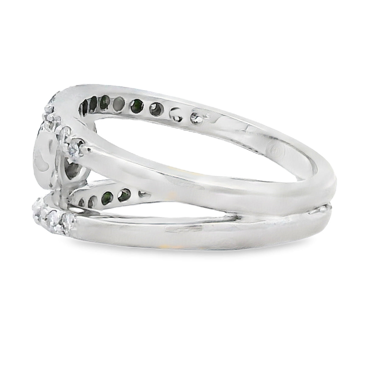 Anillo de oro blanco de 14 K con diamante natural de 0,90 qt