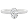 Diamante cultivado en laboratorio genuino de .50ct, oro blanco de 10KT