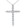 Colgante religioso de cruz de plata de ley genuina de 0,65 ct