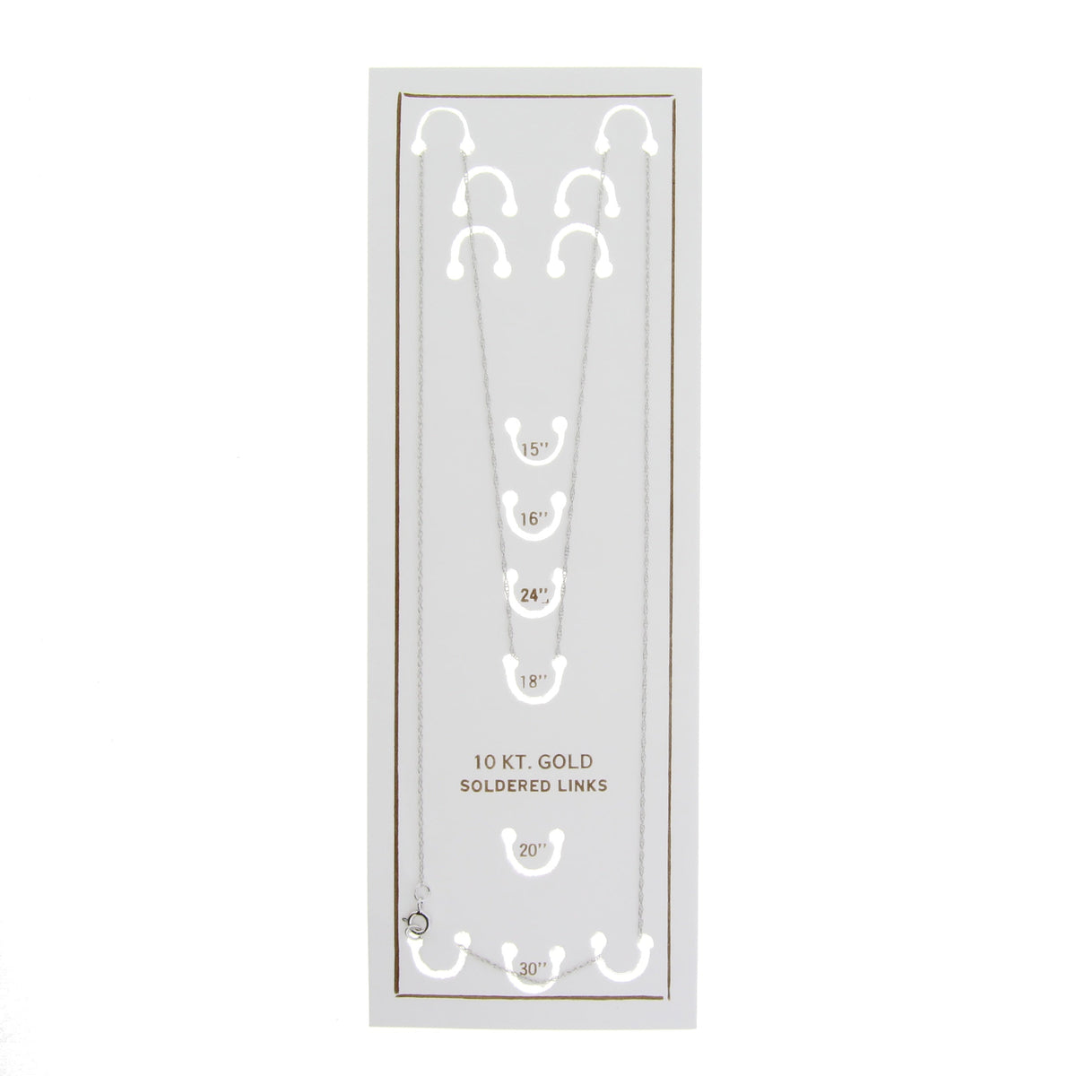 Cadenas para mujer de oro blanco de 10 quilates
