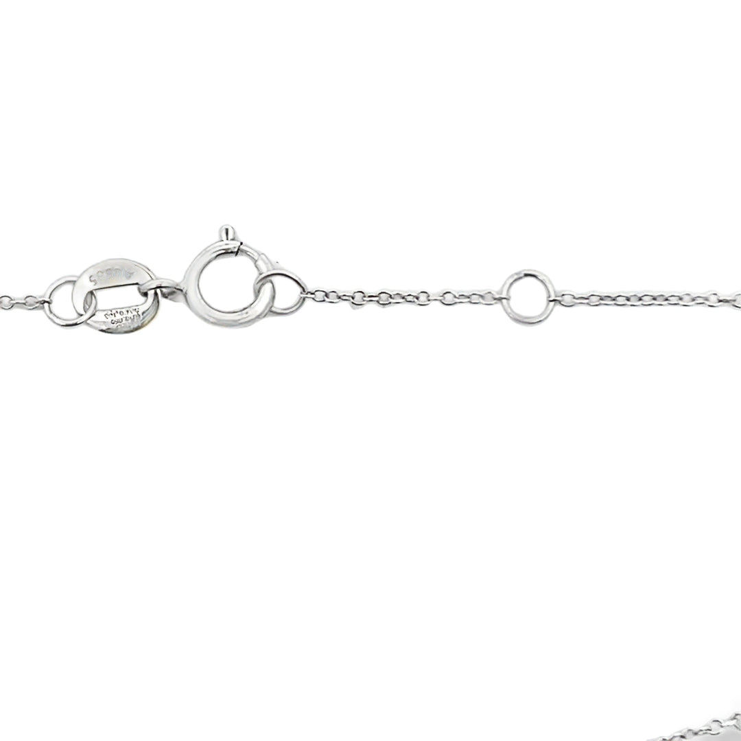 Pulsera de rubí natural de .16ct con diamantes en oro blanco de 14kt