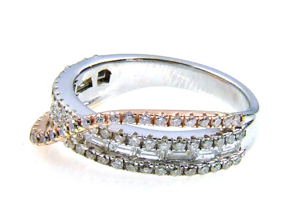 Anillo de oro blanco de 14 quilates con diamante natural de 1,00 ct
