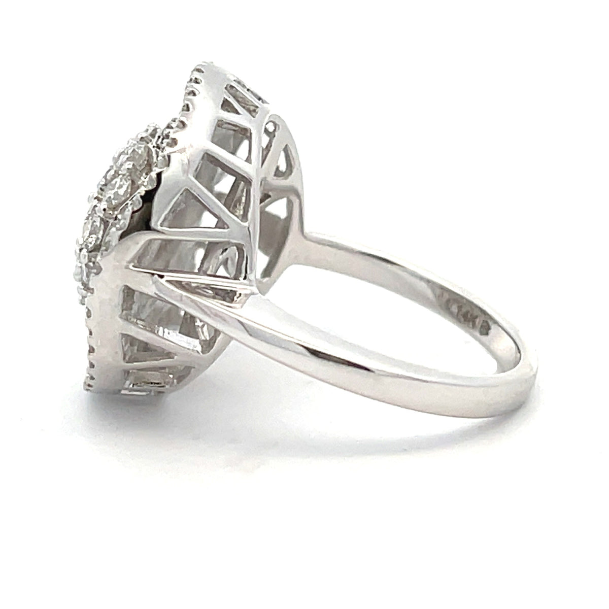 Auténtico anillo de diamantes de 2.00ct en oro blanco de 14kt