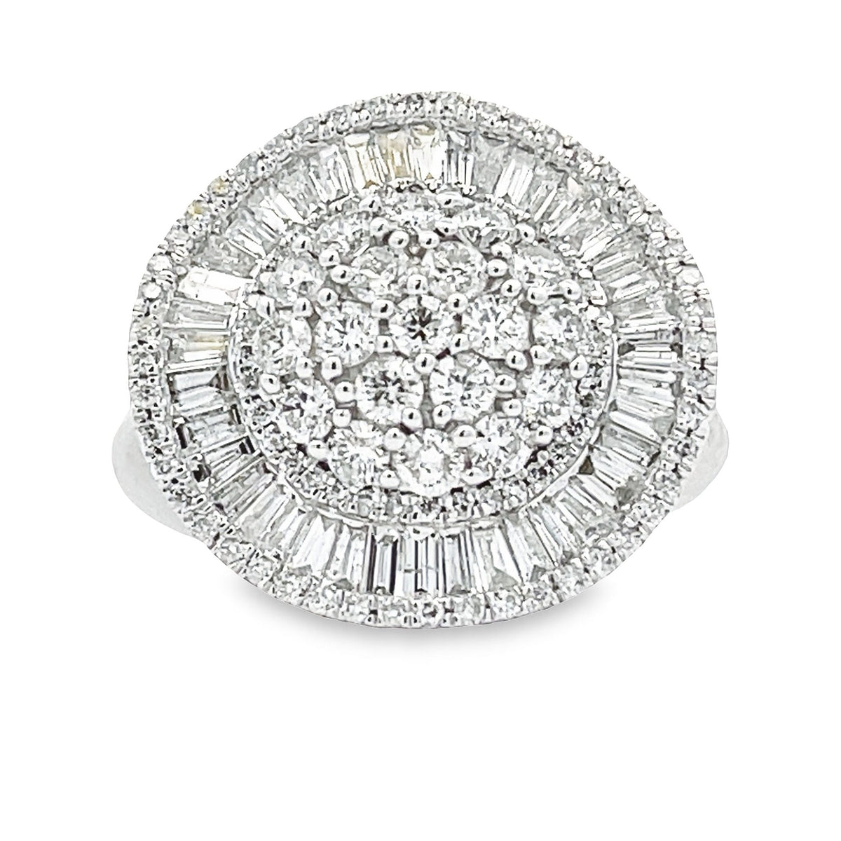 Auténtico anillo de diamantes de 2.00ct en oro blanco de 14kt