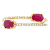 Natural .59ct Ruby Diamond Ring 14KT Yellow Gold