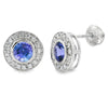 1.75ct Tanzanite Diamond Earrings 18KT White Gold
