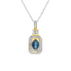 Sapphire Diamond Fashion Pendants 14KT Yellow Gold