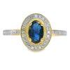 Natural .67ct Sapphire Diamond Ring 10KT Yellow Gold