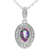 Mystic Fire Topaz Fashion Pendants 10KT White Gold