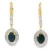 1.05ct Onyx Diamond Dangle Earrings 10KT Yellow Gold