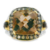 Natural .50ct Quartz Diamond Ring 14KT Yellow Gold