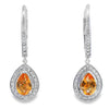 .88ct Amethyst Diamond Dangle Earrings 10KT White Gold