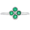 Genuine .15ct Emerald Diamond Ring 10KT White Gold