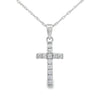 .11ct Diamond Cross Religious Pendant 14KT White Gold