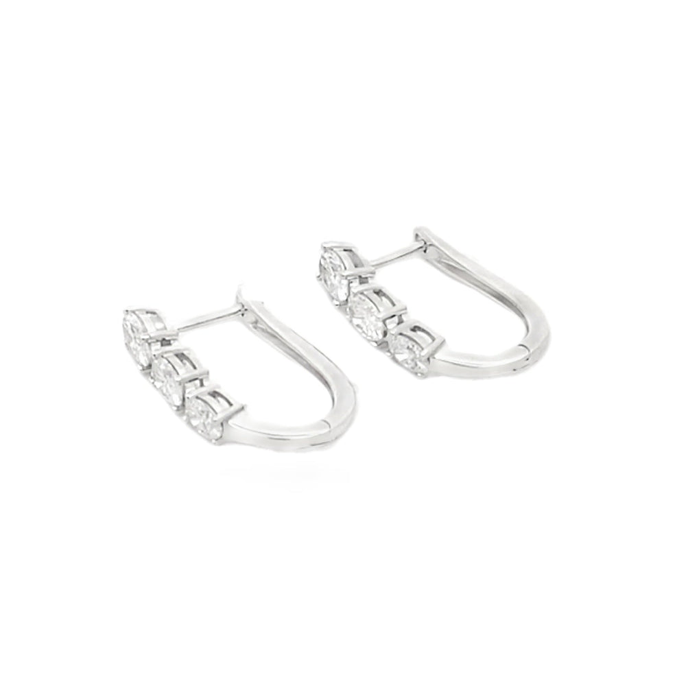 1.50ct Lab Grown Diamond Hoop Earrings 14KT White Gold