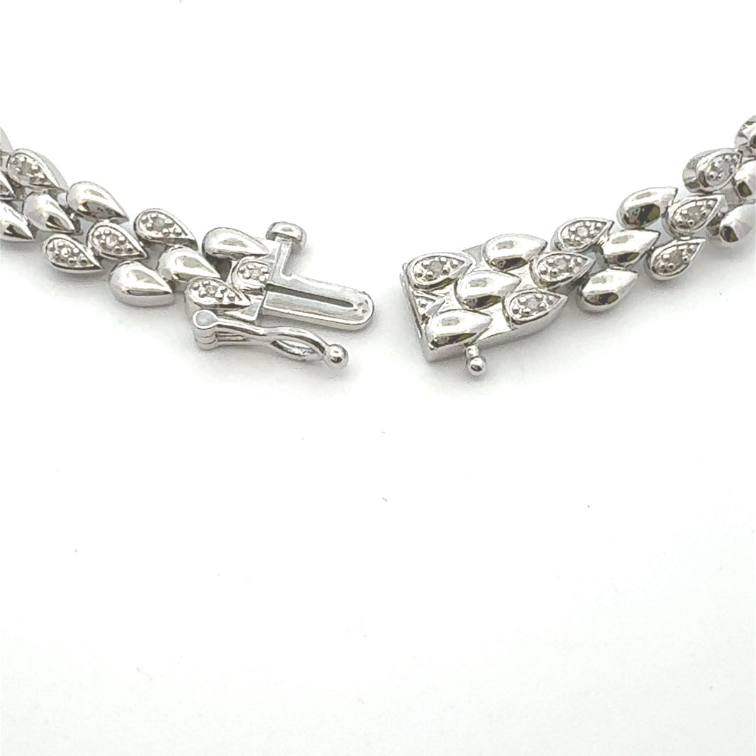 Pulsera de tenis de plata de ley con diamantes auténticos de 0,25 ct