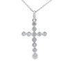 .09ct Diamond Cross Religious Pendant 14KT White Gold