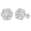 3.89ct Lab Grown Diamond Earrings Sterling Silver