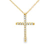 .10ct Diamond Cross Religious Pendant 14KT Yellow Gold