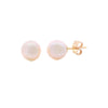 Genuine FW Pearl Stud Earrings 14KT Yellow Gold