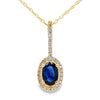 Sapphire Diamond Fashion Pendants 10KT Yellow Gold