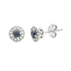 Natural .25ct Diamond Stud Earrings Sterling Silver